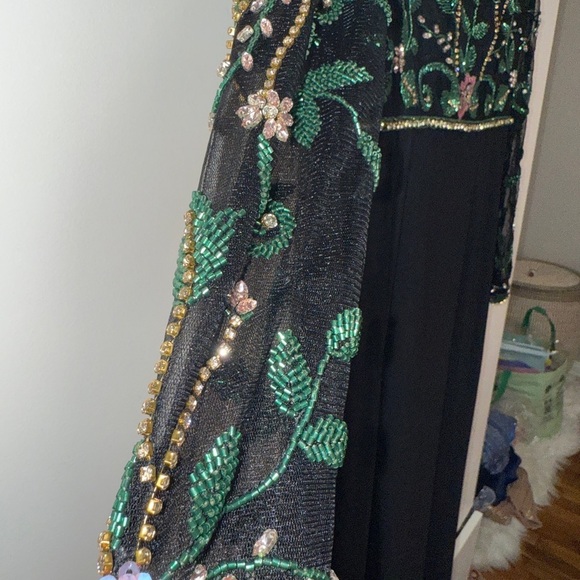 NWT | Mac Duggal 67870 Beaded Illusion High Neck Trumpet Gown Size 4 - Picture 6 of 14